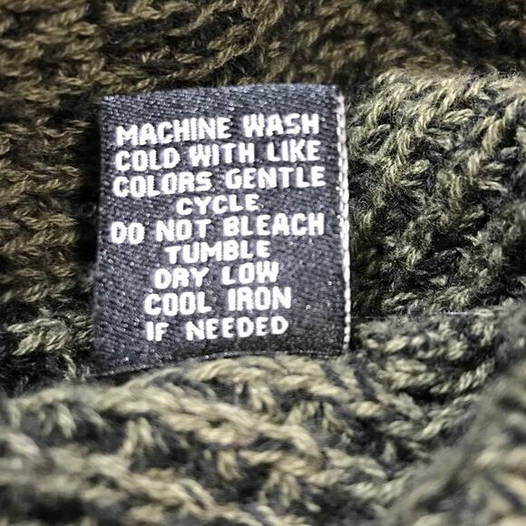 Carbon Quarter Zip Striped Cotton Knit Long Sleeve Sweater Tall XL - Picture 5 of 6